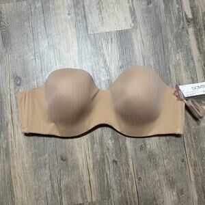 Dominique 48B Nude Beige Strapless Convertible Underwire Bra Seamless Padded